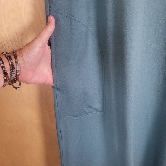Wool& Sierra Tank Dress Silver Jade Size Large Long - Picture 5 of 9